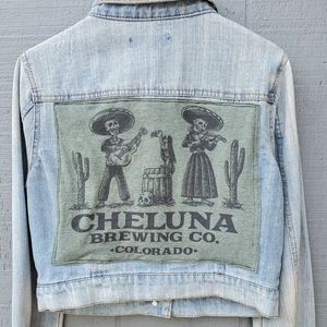 Custom Vintage Cheluna Brewing Co. Jean Jacket